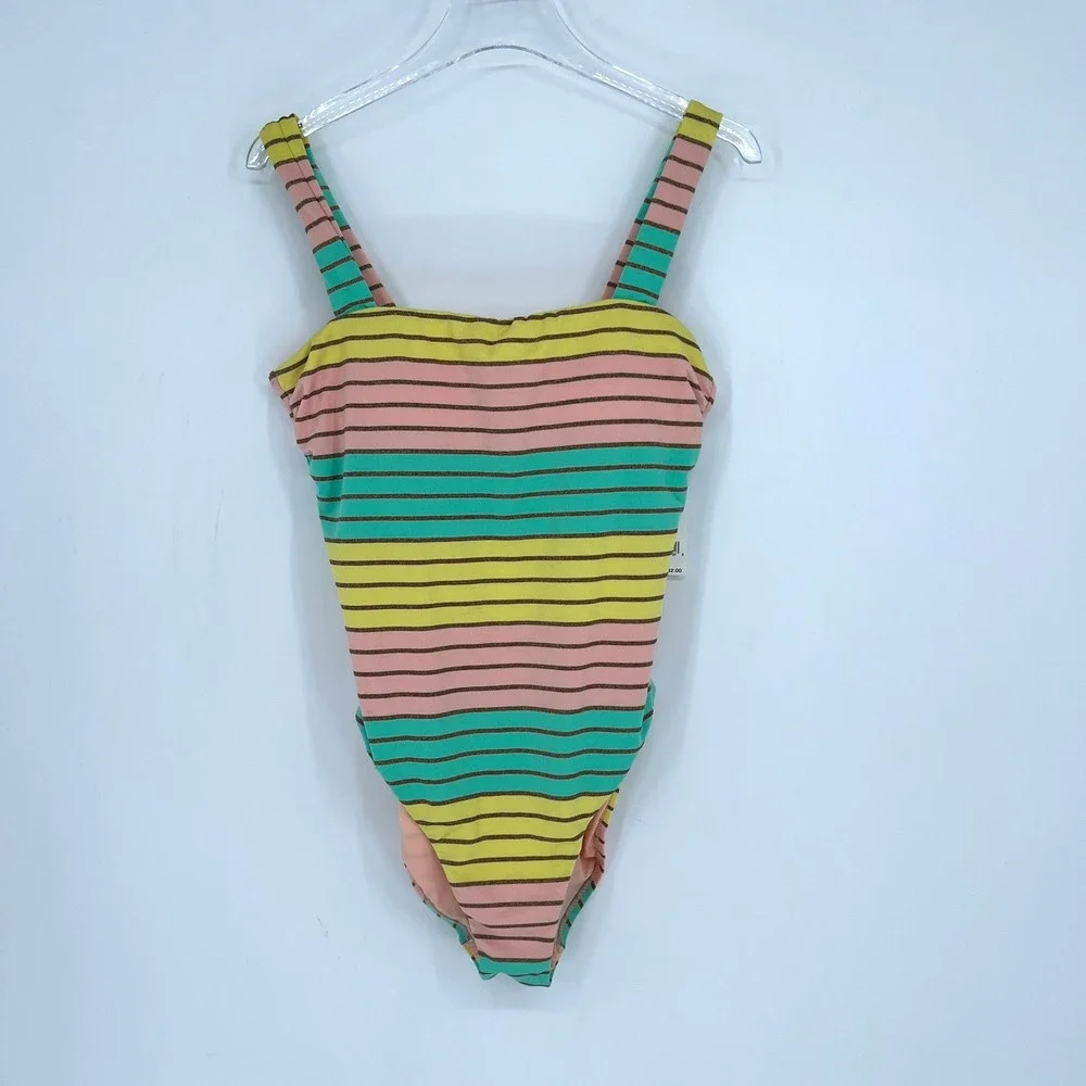 Trina Turk Swimsuit Womens 14 Striped‎ Bathing Suit One Piece Colorful Resort